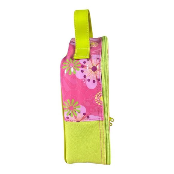 VTG 2007 Polly Pocket Carry Case Pink Flower Zip Bag by Tara Mattel 10"x3"x12" - Picture 4 of 12